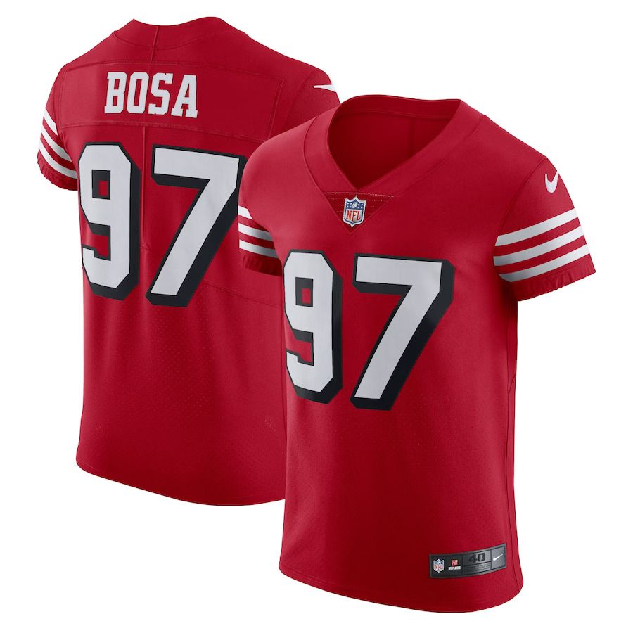 Men San Francisco 49ers #97 Nick Bosa Nike Scarlet Alternate Vapor Elite NFL Jersey